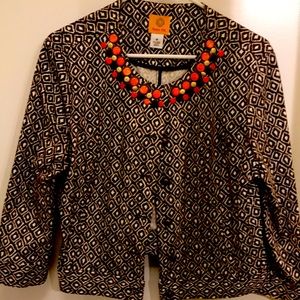 Ruby Rd Brown and White jacket